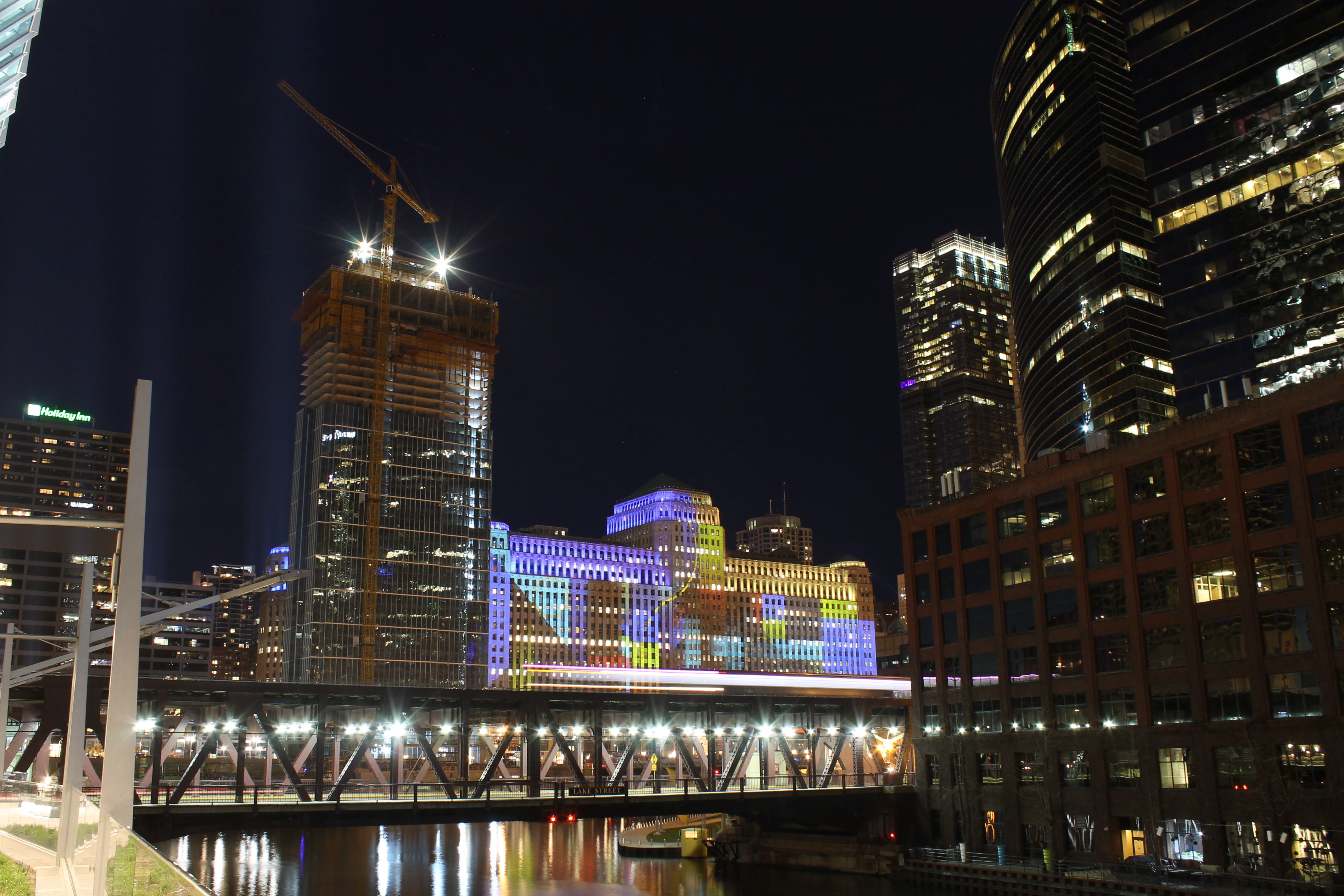 Wolf Point East at night