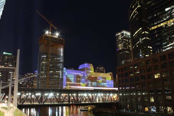 Wolf Point East at night