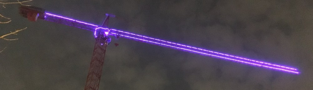 Old Town Park Onni Group glowing crane